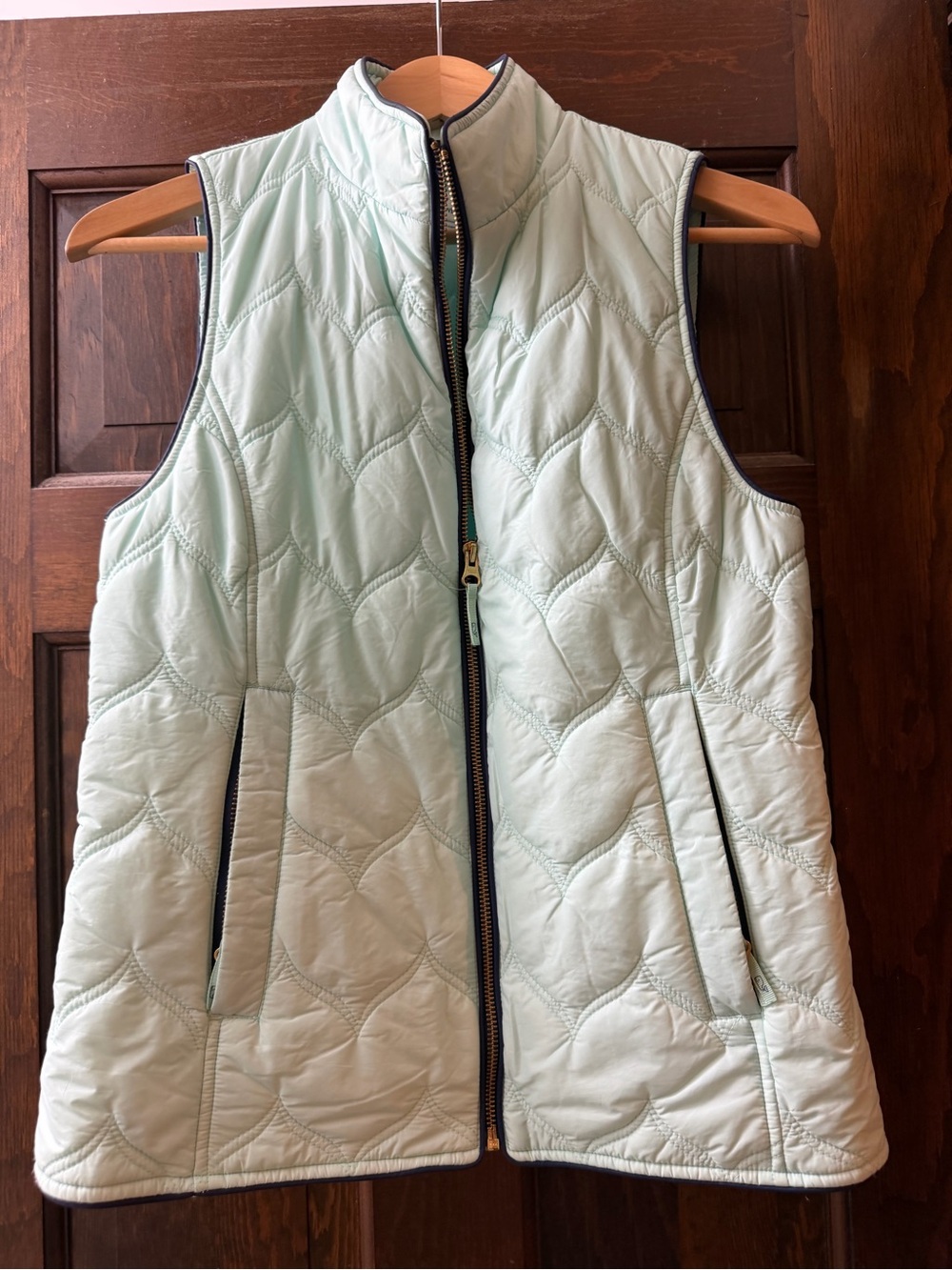Vineyard Vines Light Mint Quilted Sleeveless Vest